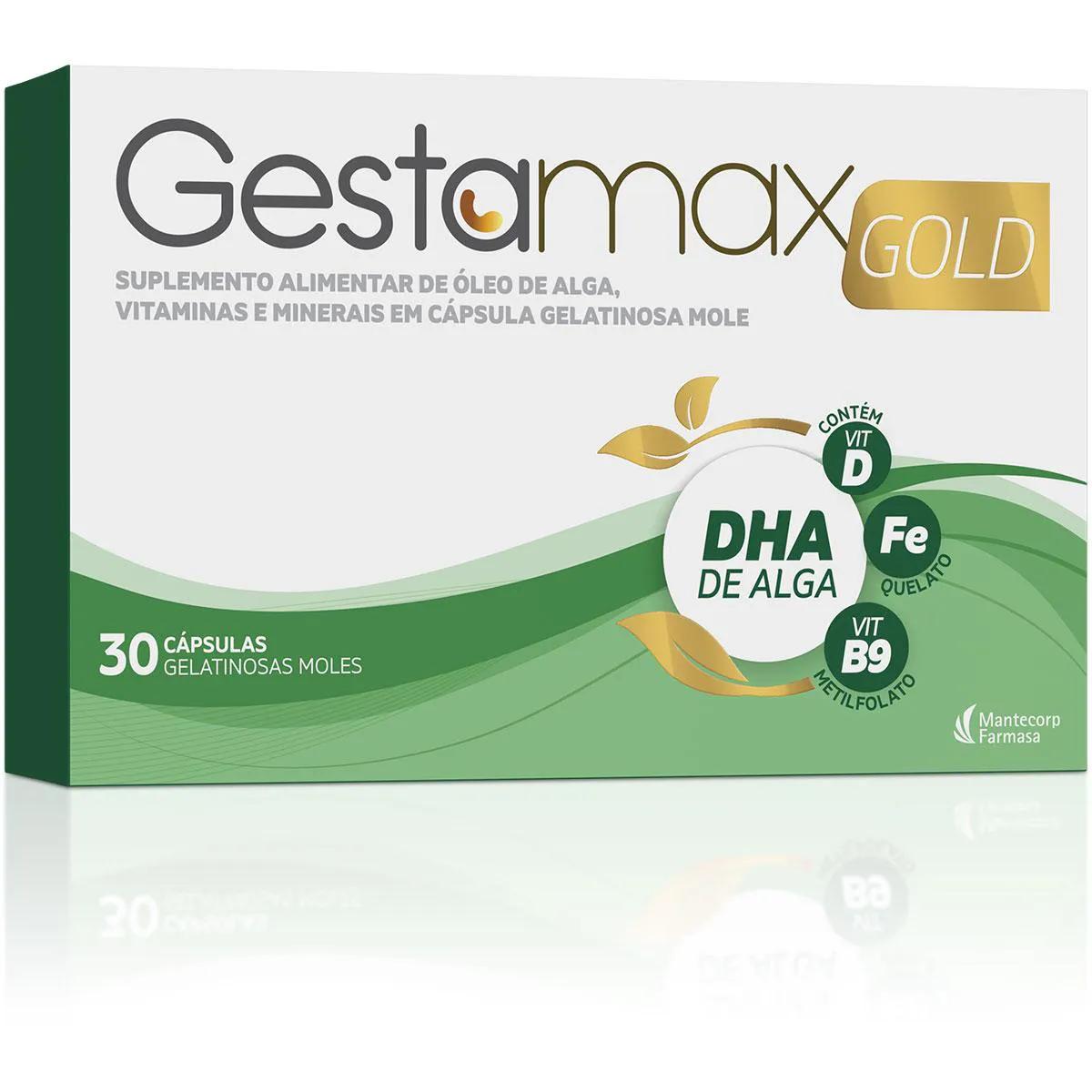 Suplemento Alimentar Gestamax Gold 30 Capsulas Moles