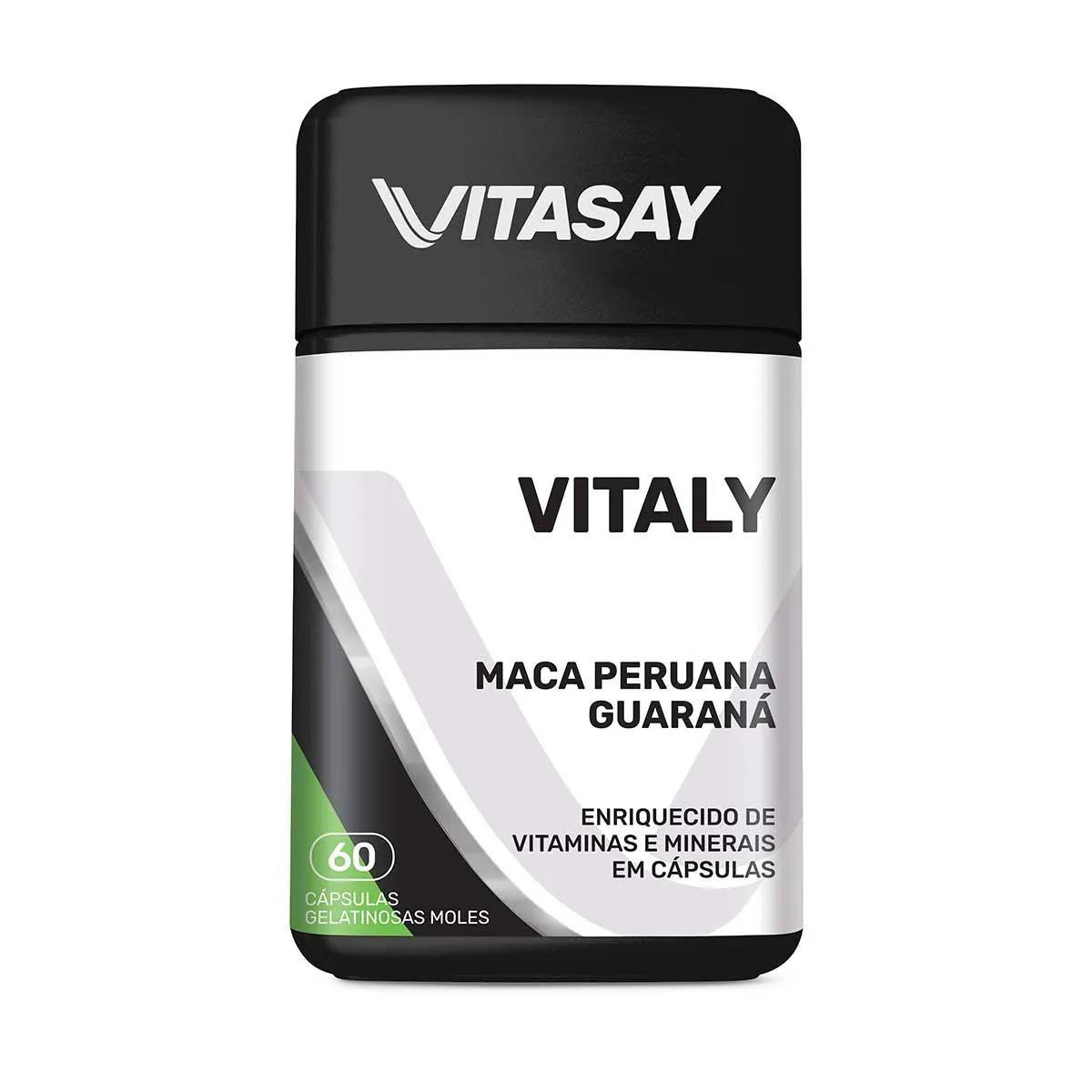 Maca Peruana e Guaraná Vitasay 50+ Vitaly 60 Cápsulas
