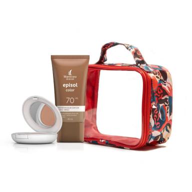 KIT NéCESSAIRE + PROTEçãO SOLAR EPISOL COLOR TOM 3