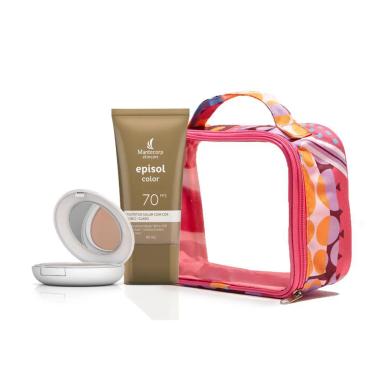 KIT NéCESSAIRE + PROTEçãO SOLAR EPISOL COLOR TOM 2