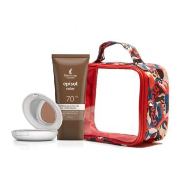 KIT NéCESSAIRE + PROTEçãO SOLAR EPISOL COLOR TOM 4