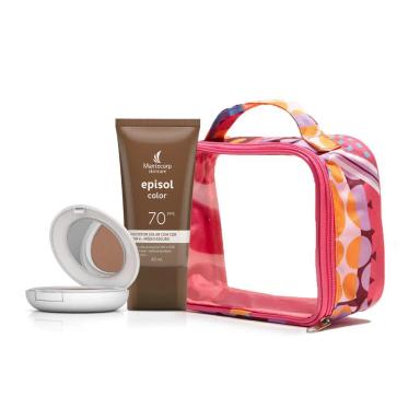 KIT NéCESSAIRE + PROTEçãO SOLAR EPISOL COLOR TOM 4