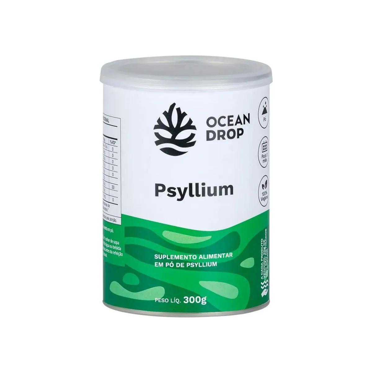 PSYLLIUM AMINOáCIDO EM Pó FONTE DE FIBRAS NATURAL OCEAN DROP