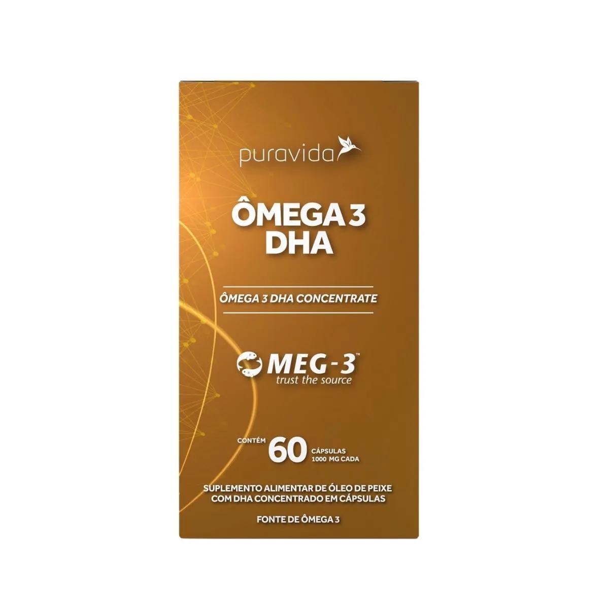 ÔMEGA 3 DHA PURAVIDA 1000MG 60 CáPSULAS