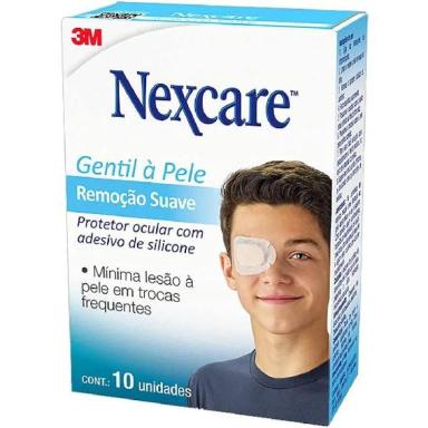 PROTETOR OCULAR NEXCARE ADULTO REMOçãO SUAVE 10 UNIDADES