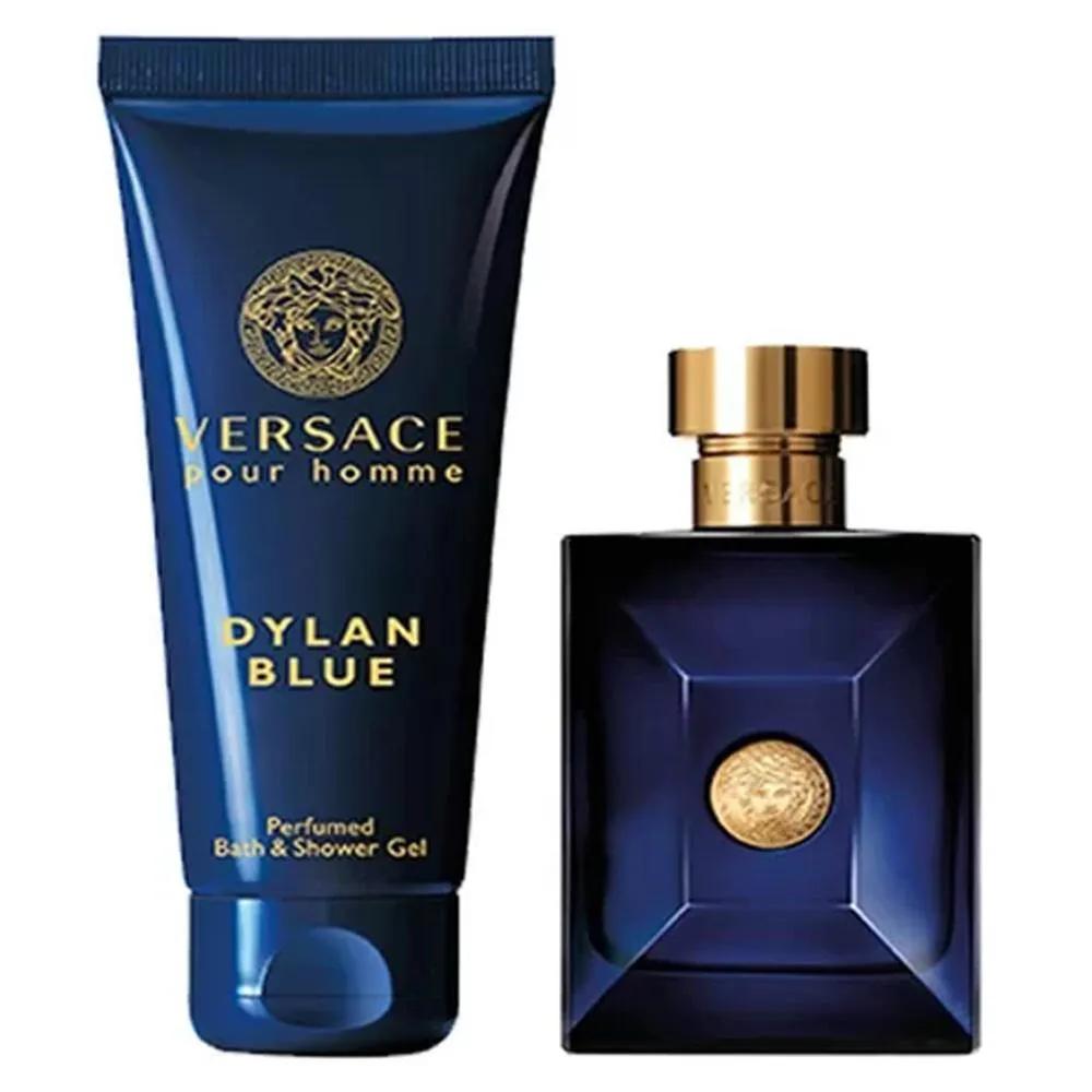 PERFUME VERSACE DYLAN BLUE EAU DE TOILLETE MASCULINO 100ML GEL DE BANHO100ML