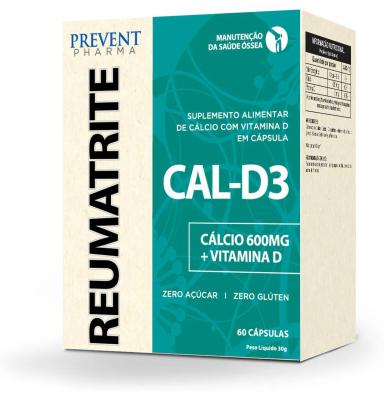 REUMATRITE CAL + D3 - CALCIO + VITAMINA D 60 CáPS - PREVENT PHARMA